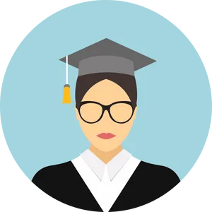 Graduate Student Vector Portrait PNG image