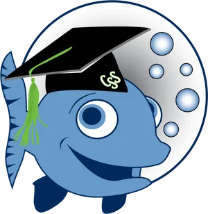 Graduated Fish Cartoon PNG image