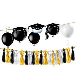 Graduation Balloon Garland Designs PNG 06282024