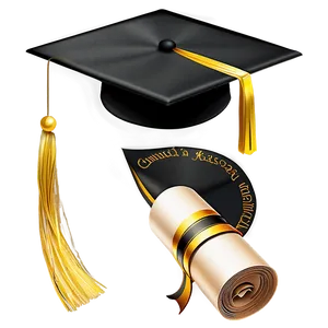Graduation Cap And Diploma PNG Dsu91