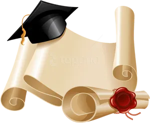 Graduation Cap Diploma Seal.png PNG