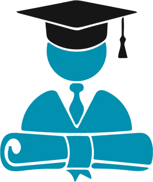 Graduation Capand Diploma Icon PNG