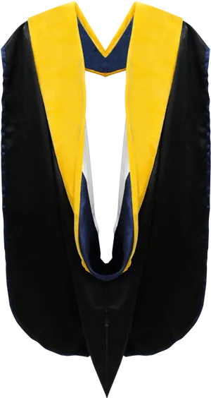 Graduation Honor Stole Blackand Yellow PNG image