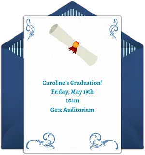 Graduation Invitation Caroline May19th PNG