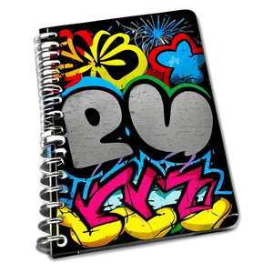 Graffiti Notebook Cover Png Vhq63 PNG image