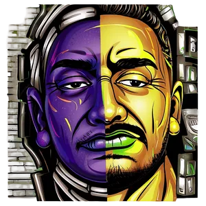 Graffiti Style Head PNG Key43