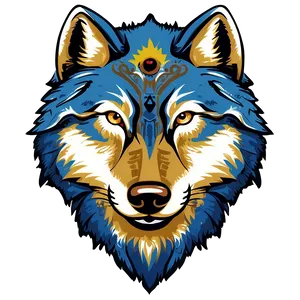 Graffiti Style Wolf Face Png Mer PNG image