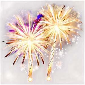 Grand Gold Fireworks Event PNG Mww10 PNG