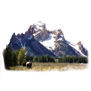 Grand Teton Mountains Wyoming PNG Ugo