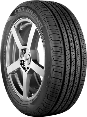 Grand Touring Tireon Alloy Wheel PNG image