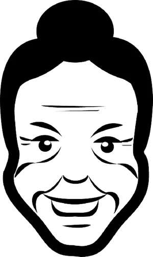 Grandma Mask Vector Illustration PNG image