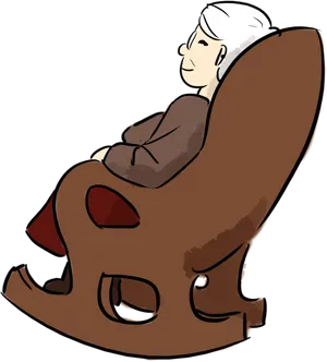 Grandmain Rocking Chair Illustration PNG image