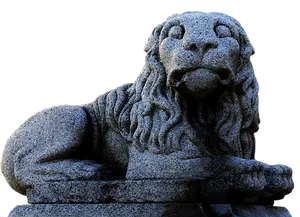 Granite Lion Statue Profile