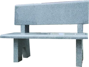 Granite Park Bench Isolated PNG image