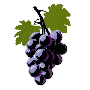 Grape Bunch Silhouette PNG Rpy
