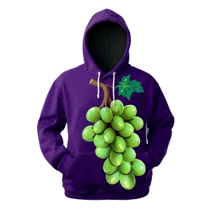 Grape Purple Hoodie Illustration PNG 06292024