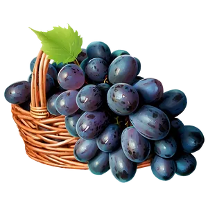 Grapes In Basket PNG Kjt94 PNG
