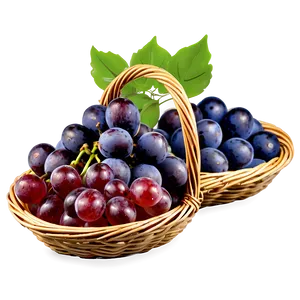 Grapes In Basket PNG Lbu16 PNG