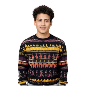 Graphic Crewneck Sweater Png 06272024 PNG image