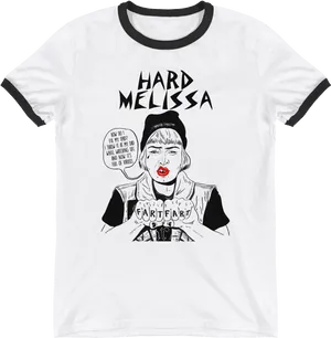 Graphic Tee Design Hard Melissa PNG image