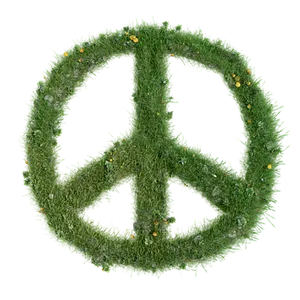 Grassy Peace Symbol PNG image