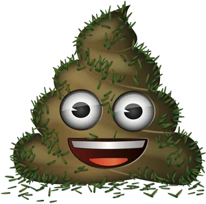 Grassy Poop Emoji Fun PNG image