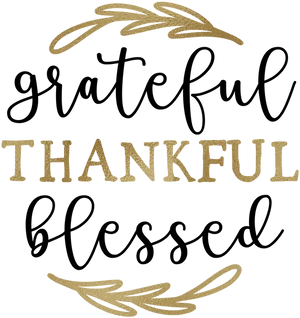 Grateful Thankful Blessed Artwork PNG image