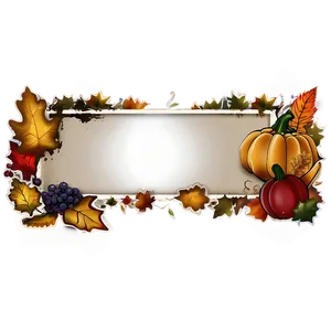 Grateful Thanksgiving Border Png 06202024 PNG image