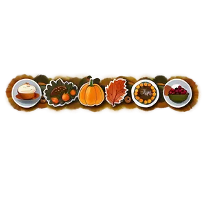 Gratitude Thanksgiving Border PNG Urf