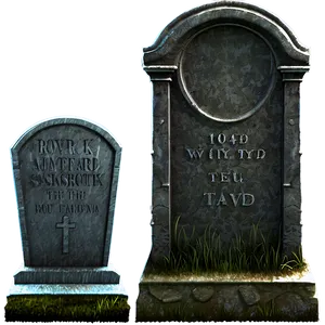 Graveyard Tombstone PNG 05252024