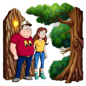 Gravity Falls Inspired Artwork Png 06242024 PNG image