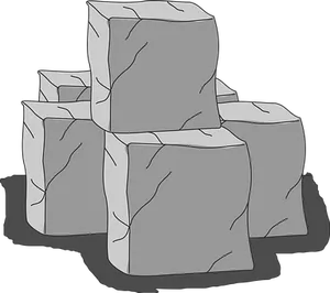 Gray Boulders Illustration PNG image