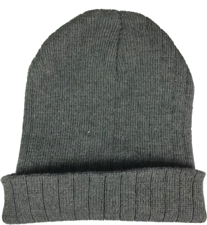 Gray Knit Beanie Hat