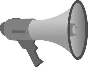 Gray Megaphone Vector Illustration PNG image