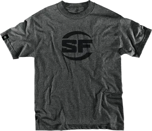 Gray S F Logo T Shirt PNG image