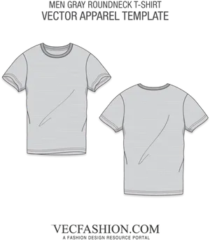 Gray T Shirt Template Vector
