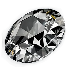 Grayscale Diamond Outline PNG 19