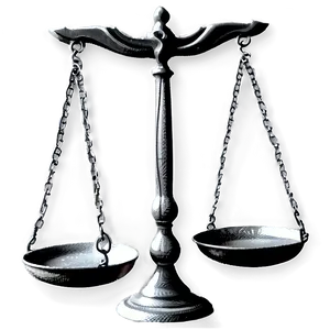 Grayscale Justice Scale PNG Xpv
