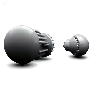 Grayscale Light Bulb Idea PNG 06252024