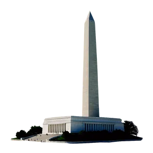 Grayscale Washington Monument Art PNG 88 PNG