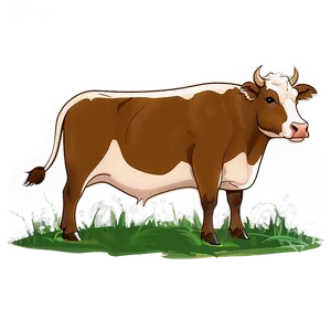 Grazing Cow Clipart Png 06272024 PNG image