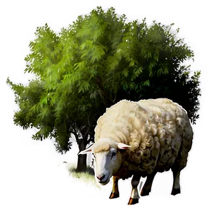 Grazing Sheep PNG 05232024