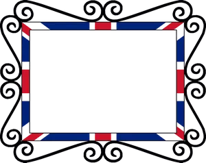 Great Britain Flag Inspired Frame PNG image