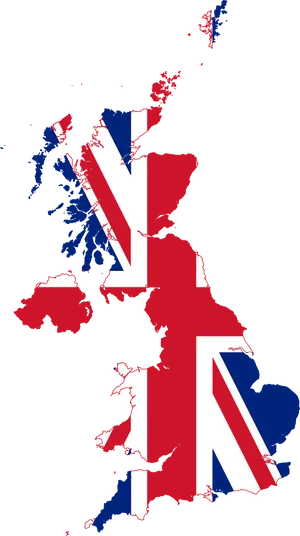 Great Britain Flag Map PNG