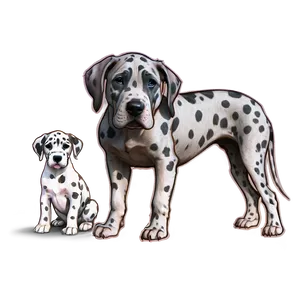 Great Dane And Puppy PNG 06212024