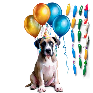 Great Dane Birthday PNG 75