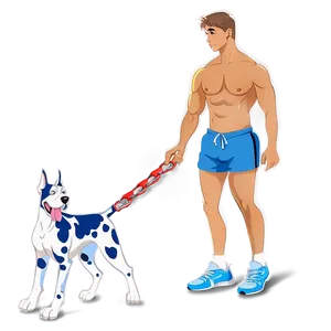 Great Dane Leash Walk PNG 37 PNG