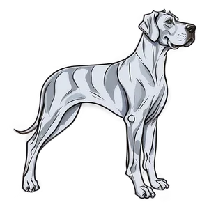 Great Dane Outline PNG Rlo88 PNG