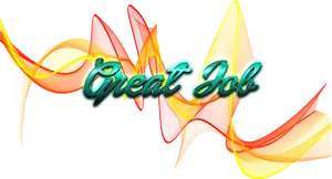 Great Job Text Graphic PNG