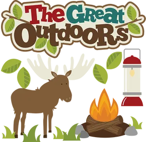 Great Outdoors Camping Theme PNG image